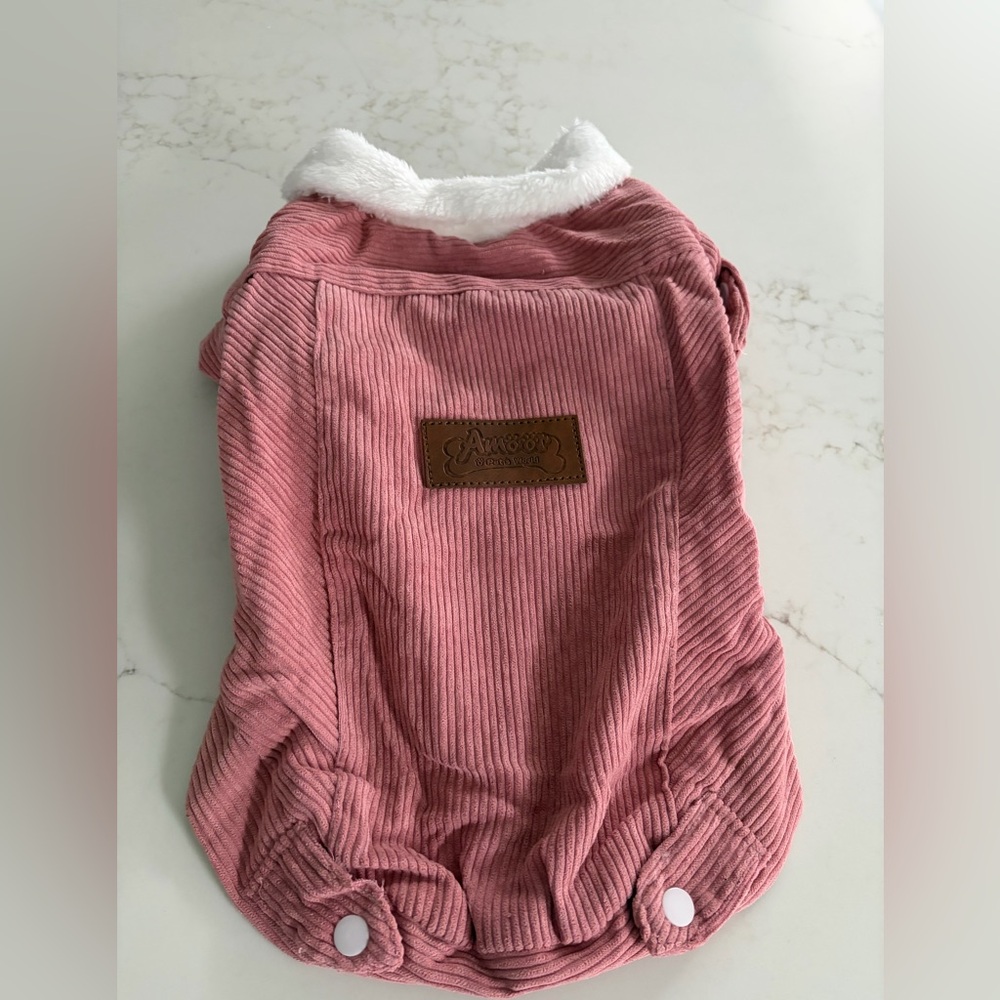 Pink Corduroy Dog Jacket